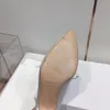Designer lyxig toppkvalitet 2021 kvinnors skor röda bottnar höga klackar sexiga spetsiga tår 3 cm bröllopsklänning nakna svarta glansstorlekar 35-42