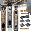 LCD Display Electric Cordless Safety Razor Straight Shaver For Men Shaving Machine With Blades Shave For Beard Shavette 220622