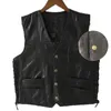 black leather vest mens