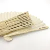 50 pezzi in tessuto personalizzato Bamboo a mano a mano pieghevole decorazione per feste di nozze per la stampa personalizzata