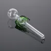 Skull Cool Pyrex Glass Oil Burner Pipe Tubo dritto Tubi per tabacco Mini Cucchiaio Tubi colorati Pipa per fumo SW129