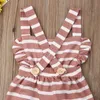 Citgeett Summer Born Kid Baby Girl Clothes Stripe Overalls Romper Sunsuit Strap Fashion Outfit 220525