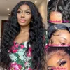 Lace Wigs Transparent Loose Deep Wave Front Human Hair Wig Pre Plucked Frontal 4x4 Closure WigsLace