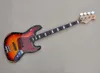 4 String Tobacco Sunburst Vintage Elektrik Bas Gitar, Gülağacı Klavye ile