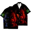 Men's Casual Shirts Children 3D Five Nights At FNAF T-Shirts Boys/Girls Cute Clothes Kids T Shirt Cartoon Bear Tee ShirtMen's