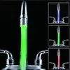 Robinets d'évier de salle de bains LED robinet d'eau lumière robinet Intelligent coloré lueur pomme de douche cuisine couleur buse pas de batterie 2502