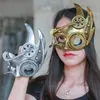 Masques de fête Steampunk Phantom Mascarade Cosplay Masque Ball Demi Visage Hommes Punk Co 220823