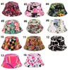 Summer Beach Sunhat Meninas Flor Floral Bucklet Chapéu Para As Mulheres Grandes Crianças Impressão Outdoors Caps 11 Estilos C5980