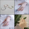 Bandringe Schmuck 100% Echt 925 Sterling Silber für Damen Mädchen Minimalistischer dünner verstellbarer Fingerring Feines Partygeschenk YMR526 Drop Lieferung