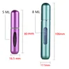 Bouteille de parfum ensemble 8ml 5ml Portable Mini bouteille rechargeable avec pompe à parfum de pulvérisation Contenants cosmétiques vides Bouteille d'atomiseur de pulvérisation 220711