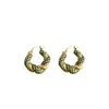 Boucles d'oreilles enveloppées de diamants clou de diamant vert industrie lourde marée marque lumière luxe haute conception bijoux pour femmes accessoires cadeaux