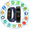 Zdrowia Smart Base Tętno Monitorowanie ciśnienia krwi MONITOR SPORT dla mężczyzn Kobiety Bransoletka Smartwatch Waterproof Fitness Tracker M4 220718