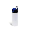 20oz Sippy Cup White Sublimation 600ml Water Bottle None Double Wall Vacuum Kids Tumbler Travel Mug With Straw Lids