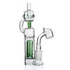 New hookah 6 inch green Mini transparent glass hookah pipe Bong with a width of 14mm