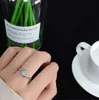 Mode diamant ingelegde trouwring paar verloving luxe diamanten sieraden mannen en vrouwen open ringen stellen voor elkaar cadeaus te geven zonder kleurvervaging in de doos