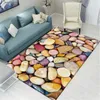 Carpets Fashion 3d Colorful Cobblestone Stone Kitchen Doormats Non-slip Absorent Water Floor Mats Bathroom Area Rug Carpet Anti SkiddingCarp