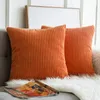 Supersoft Corduroy Coushion Countion Solid Striped Pillow Covers Dekoracyjne obudowę do sofy łóżko Dekoracja salonu 220513