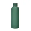 500ml 304 Roestvrij Staal Frosted Fles Sport Water Draagbare Buitensporten Cup Isolatie Reizen Thermoskan Flessen Z11