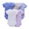 5 sztuk / partia Zestaw 6-24M Body Baby Bodysuit Dzieci Ubrania Dziewczyny Spodenki Chłopcy Body Dla Dzieci Kombinezon Kids Odzież Zestawy Dla Dziewczyny I Chłopiec