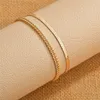Anklety moda bohemian złoty wąż link łańcuch wysokiej jakości punkowy kostka bransoletka dla kobiet dziewczyna letnia biżuteria