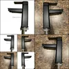 Black Waterfall Spout Bathroom Faucet Single Handle Rv Lavatory Vessel With Deck Plate Matte Black 1 Or 3 Hole Drop Delivery 2021 Sink