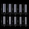 False Nails 500Pcs/Bag XXL C Curve Straight Nail Art Extra Long Square Clear/Natural Fake Half Cover Artificial Tips Tc#34 Prud22