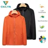 Men's Jackets CHILYN Men's Hiking Camping Waterproof Jacket Women Reflective Sun Protection Clothing Unsiex Large Size Outdoor Windbreakers 220826
