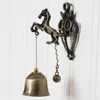 Campanelli per porte per animali in stile nostalgico decorativo per la casa retrò Campanelli in ferro metallico Campanelli eolici Ornamenti Forma di gufo elefante a forma di cavallo