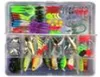 106pcssetプラスチック釣りルアーキットセットビッグ2レイヤー小売ボックスの各種釣りベイトキット釣りタックル9721164