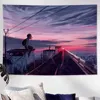 Ashou Twilight Sunset Carpet Wall Hanging Decor Home ation Estetica J220804