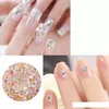 Cristallo Rotondo Nail Art Strass Strass Fondo Affilato Manicure Ovale Pietre Per Unghie Fai Da Te Strumenti Di Vetro