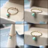 Cluster Rings Jewelry 14K Gold Filled Knuckle Ring Handmade Natural Turquoise Mujer Boho Bague Femme Minimalism For Women H1011 Drop Deliver
