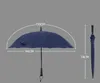 Lang rechte handdeur 16K sterke winddichte vaste kleur pongee paraplu's regenboog mannen vrouwen zonnige regenachtige bumbershoot