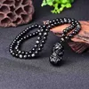 Anhänger Halsketten 8mm Perle Feng Shui Geschenk Obsidian Pixiu Halskette für Mann und Frauen handgemachte gute Glück Amulett SchmuckAnhänger