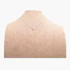 Gold 18K versilberte Anhänger-Halskette, flacher Boden, solide Liebeshalskette, das Geschenk für Frauen265d