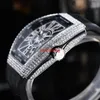 2022 Mens watch quartz movement watches rubber watchband shinning diamond icd out stainless steel case watch for men lifestyle waterproof analog montre de luxe