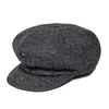 Berets Sboy Caps S Moda Homens Mistura de Lã Plana Cap 8 Painel Chapéu Chapéus de Condução com Botão Frontal Gatsby para MaleBerets