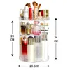 Förvaringslådor BINS PLAX CLEAR Roterande Makeup Organiser 3-Tier Akryl Kosmetisk fall Skincare Display Spinning RackStorage