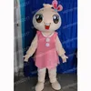 Halloween Cute Girl Mascot Costume Najwyższa jakość Kreskówka Stroje postaci Suit Unisex Dorośli strój Bożego Narodzenia Karnawałowa sukienka