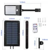 LED LM Outdoor Solar Street Wall Lampe PIR Motion Sensor Garten Sicherheit Wasserdichte Fernbedienung Garage Solar Light J220531
