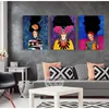 Vintage Abstract Girl Hair Flower Women Wall Art Canvas Painting Fashion Nordic Poster Pictures For Living Room Unframed W220425