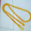 18K 60cm gold plated snake Chains bone necklace gold men and women Chain