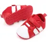 Första Walkers Summer Autumn Baby Girls Shoes Randig PU Non-Slip Baby Boy Casual Sneakers 0-18m