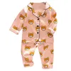 Pijama infantil Conjunto da primavera bebê menina menina roupas de sono casual crianças desenhos animados calças roupas de criança 220507