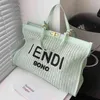 Designer Vendita diretta in fabbrica Borsa a tracolla tote per vacanze al mare in erba estiva da donna di grande capacità U4QB