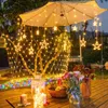 Strings Star Garland String Lights Outdoor House Housed Products Window Indoor Room Home Decoration Supplies LED de LEDS de fada de fada