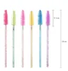 Makeup Brushes White Crystal Glitter Eyelash Mascara Wands Mini Colorful Eye Cils Spoolelie Brush Feight Peigne Beauty Tools7240305