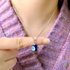 Голубое злой глазное ожерелье для женщин из нержавеющей стали Золотые турецкие глаза подвески подарка