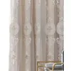 Curtain & Drapes Tiyana European Luxury Rope Embroidered Beads Tulle Curtains For Living Room Bedroom French Romantic Beige Blackout #4Curta