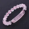 8mm Natural Stones Beaded Bracelets Tiger Eye Strands Bangles Healing Pink Crystal Precious Gemstone Fashion Women Mens Stretch Ro234z